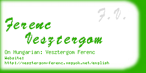 ferenc vesztergom business card